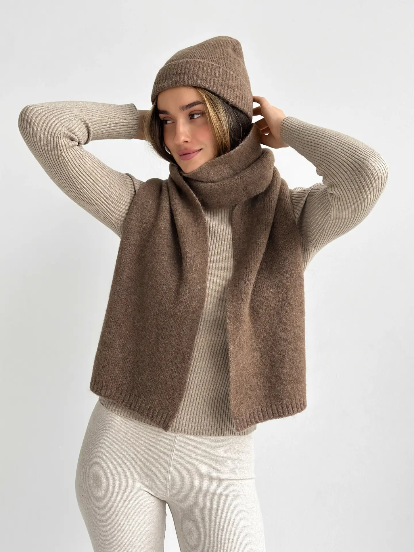 Шарф жіночий мокко Альпака