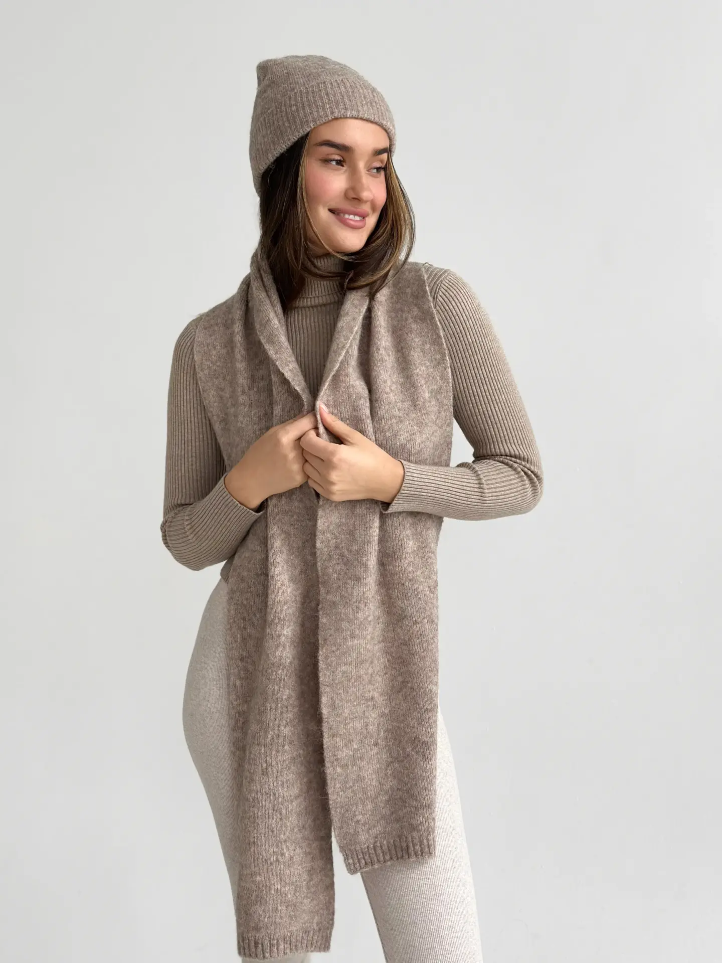 Шарф жіночий капучино Альпака