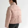Куртка дута з коміром у горох пудрова onesize
