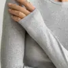 Рібана костюм трикотажний штани широкі та лонгслів сірий