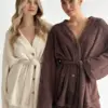 SOFT махра Кофта на гудзиках молочна