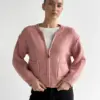 Кардиган на блискавці рожевий