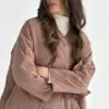 Пальто стьобане демісезонне мокко