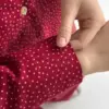 Фланель піжамний комплект "дрібна зірочка" на бордовому