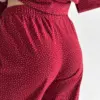 Фланель піжамний комплект "дрібна зірочка" на бордовому