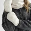 Рукавиці Teddy білий колір