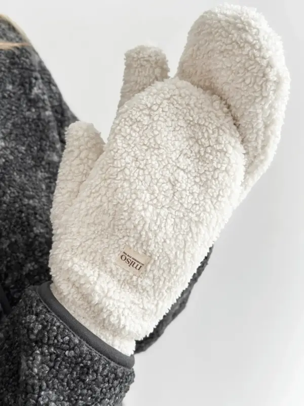 Рукавиці Teddy білий колір