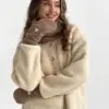 Рукавиці Teddy коричневий колір