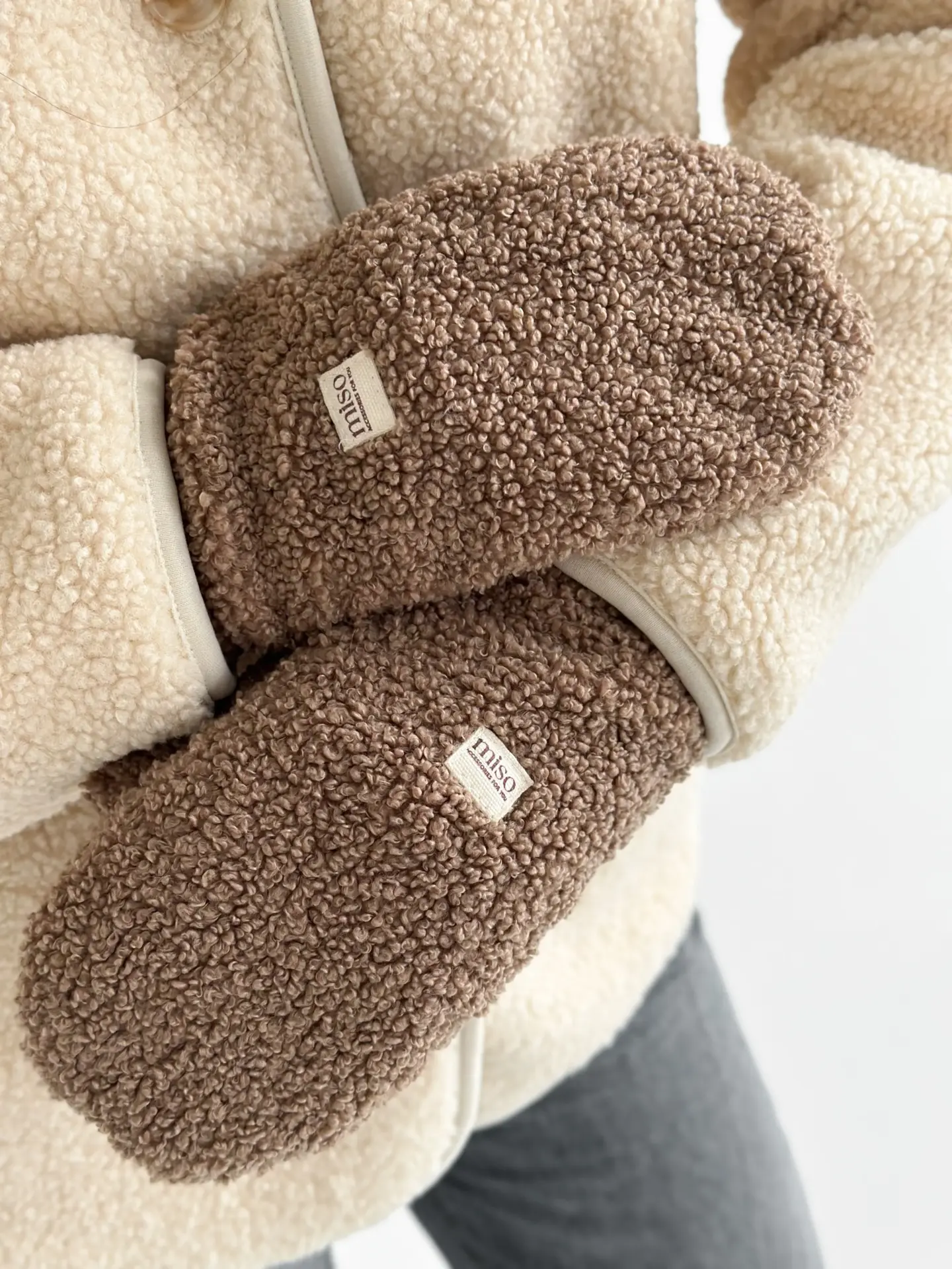 Рукавиці Teddy коричневий колір