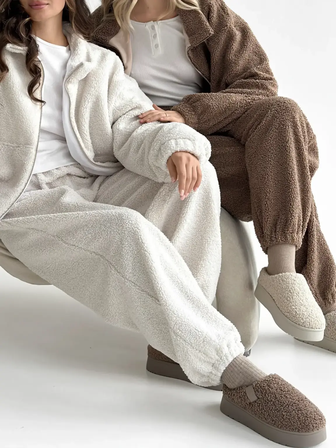Костюм Тедді бомбер + штани білий (onesize)