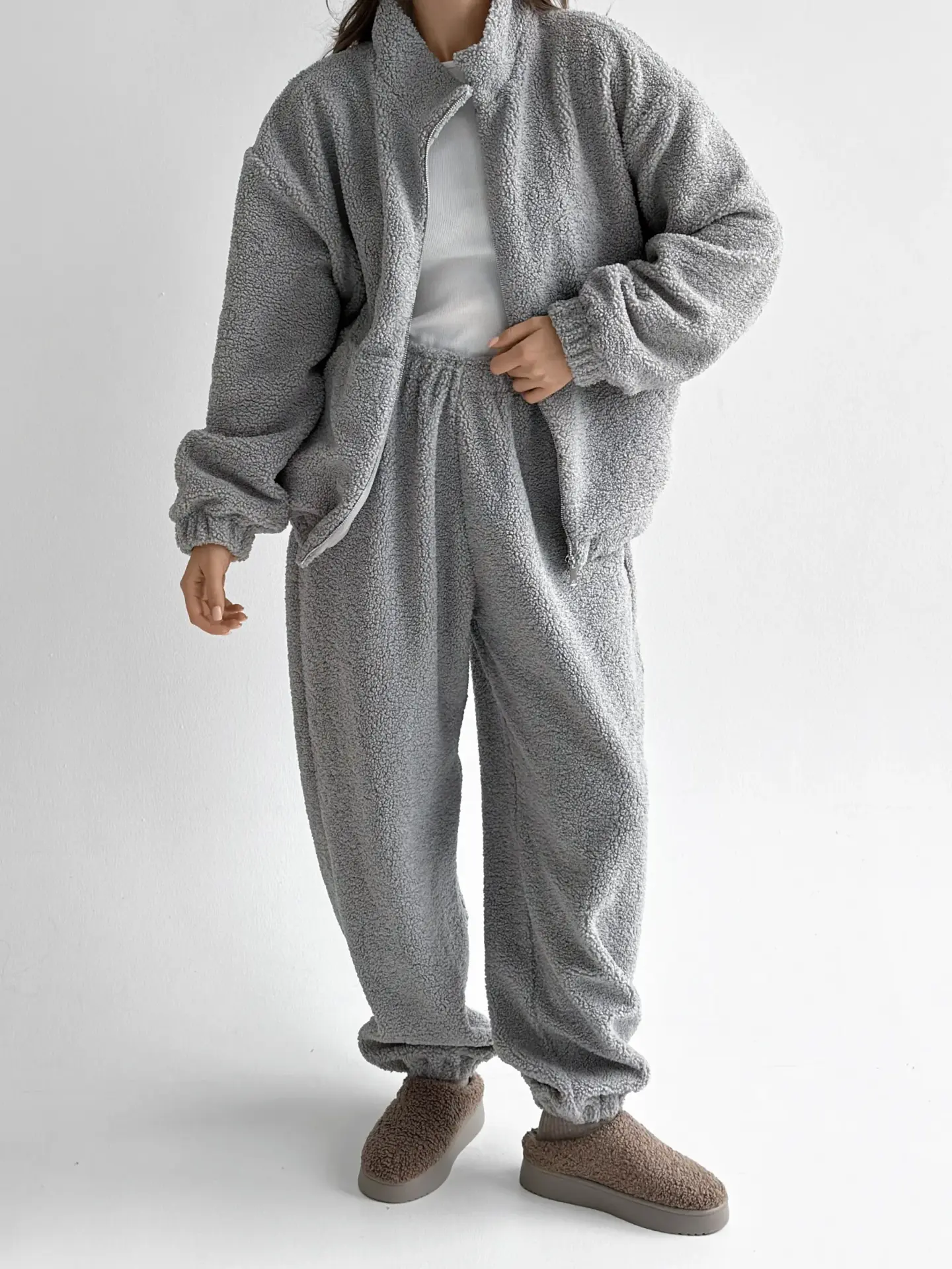 Костюм Тедді бомбер + штани сірий (onesize)