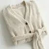 SOFT махра Кофта на гудзиках молочна