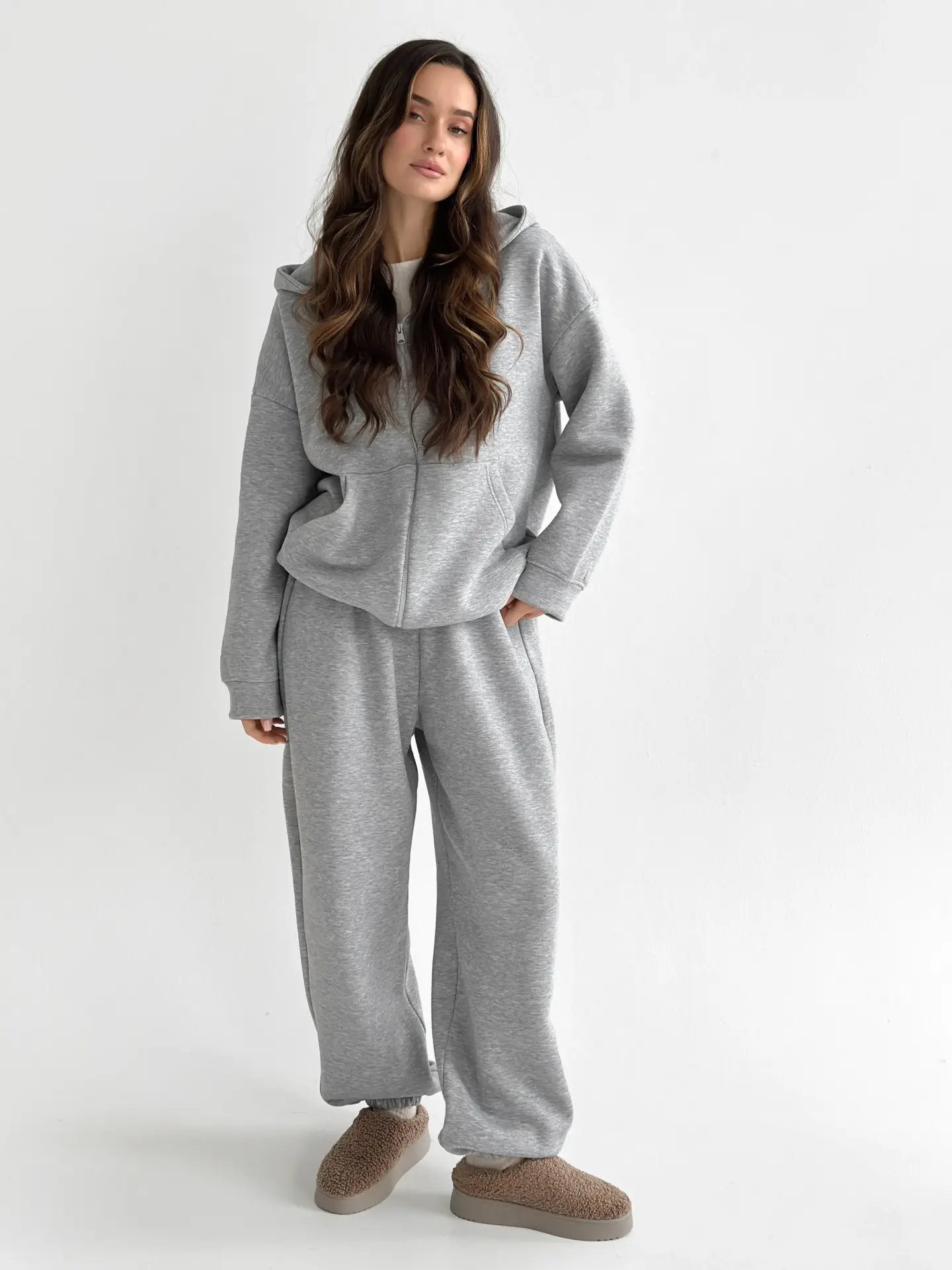 Костюм Кофта та Штани(рівні) 3-х нитка утепленний сірий