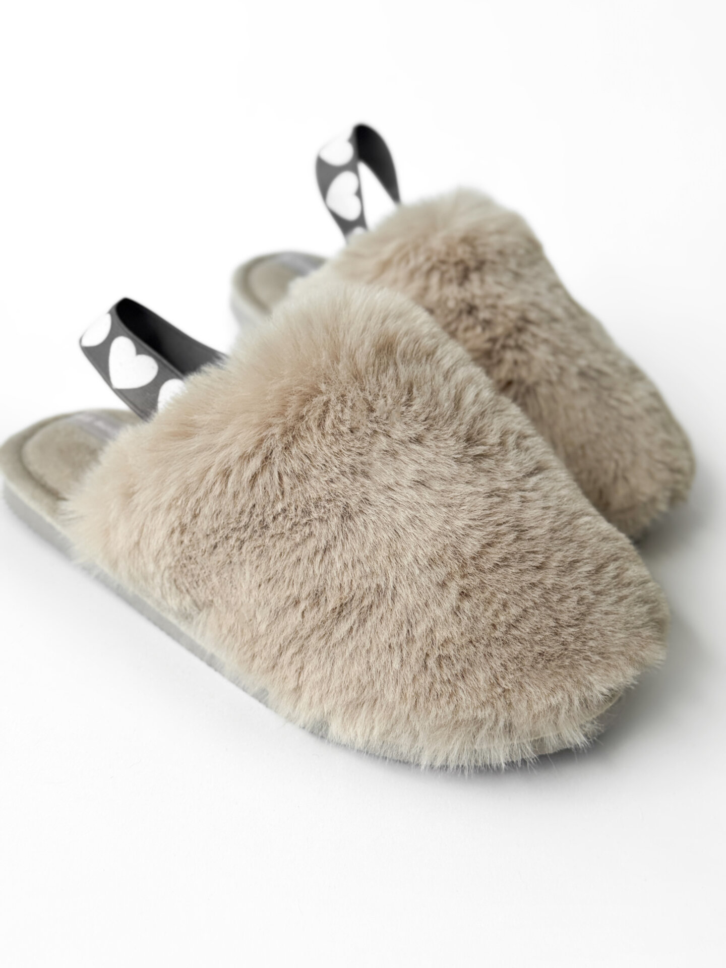 Капці домашні дитячі HS-LUX хутряні закриті сірі на резинці