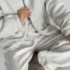 Костюм Тедді бомбер + штани білий (onesize)