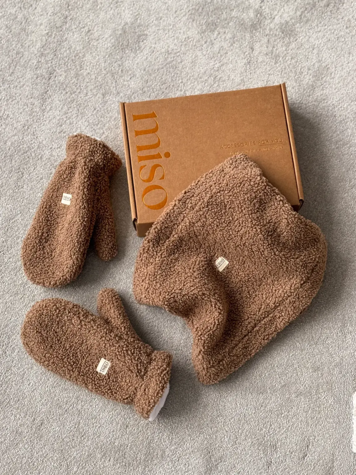 Рукавиці Teddy коричневий колір