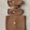 Набір Teddy коричневий колір (хомут та рукавиці)