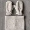 Рукавиці Teddy білий колір