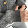 Кардиган з капюшоном на ґудзиках графіт