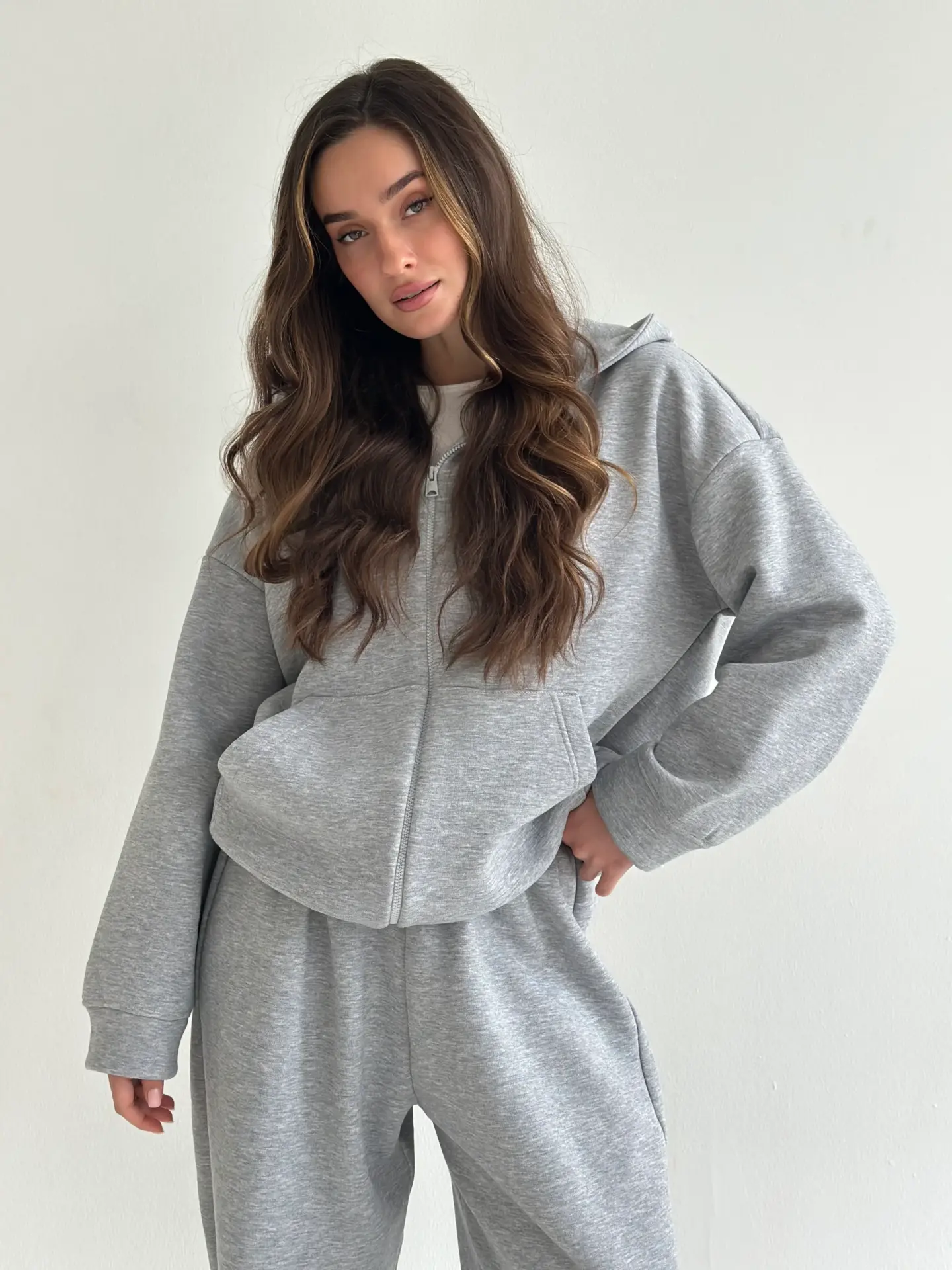 Костюм Кофта та Штани(рівні) 3-х нитка утепленний сірий