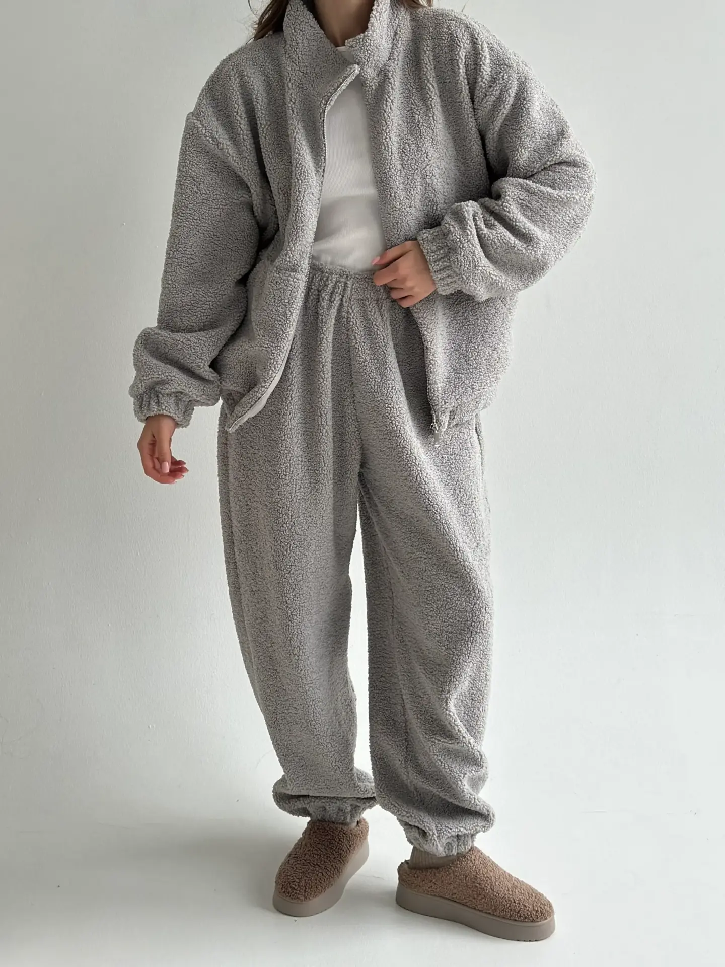 Костюм Тедді бомбер + штани сірий (onesize)