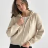 Кардиган на блискавці молочний "onesize"