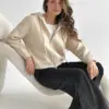 Кардиган на блискавці молочний "onesize"