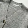 Комплект в'язаний кардиган з поясом та штани сірий, onesize