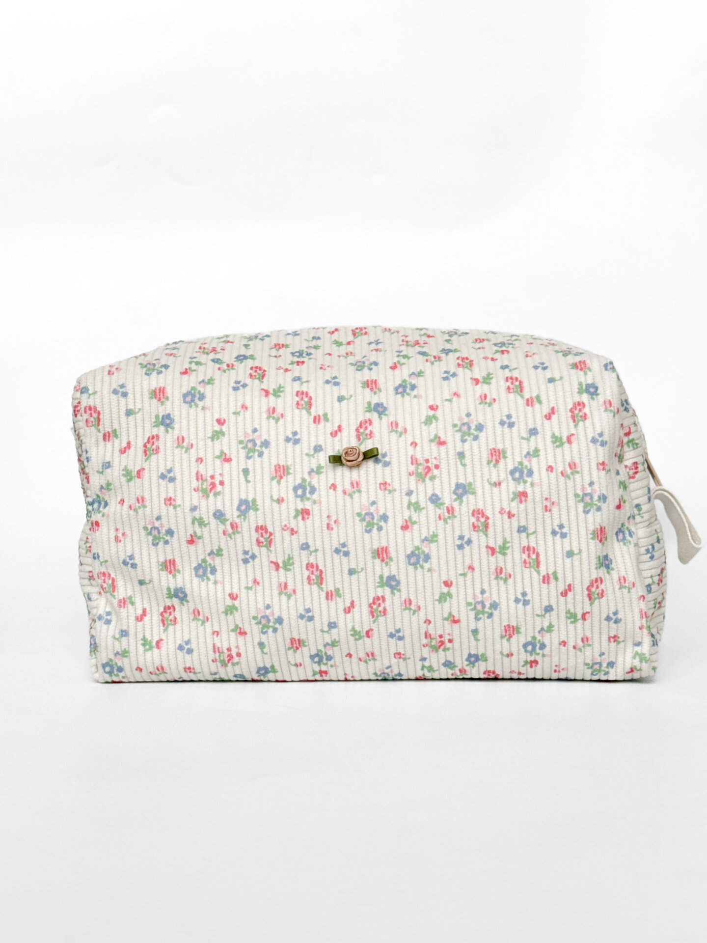 Косметичка вельвет середній КВАДРАТ кольорові квіти