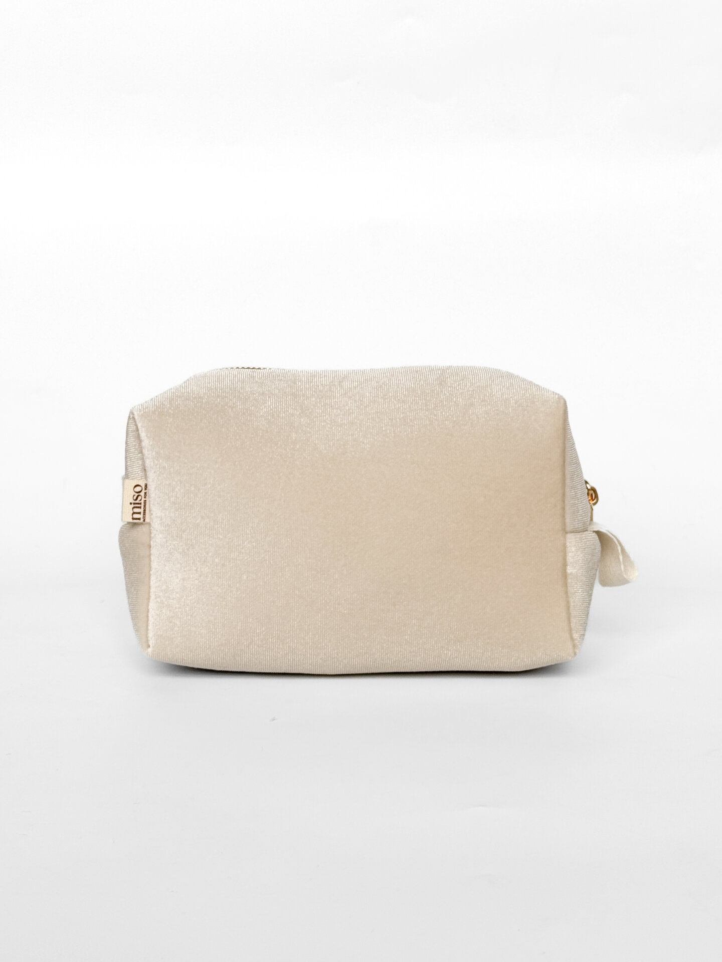 Косметичка мала  велюр молочна