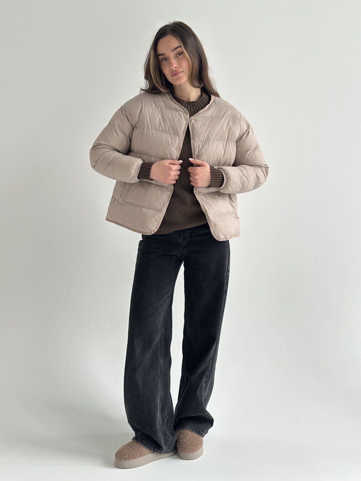 Куртка стьобана дута мокко "onesize"
