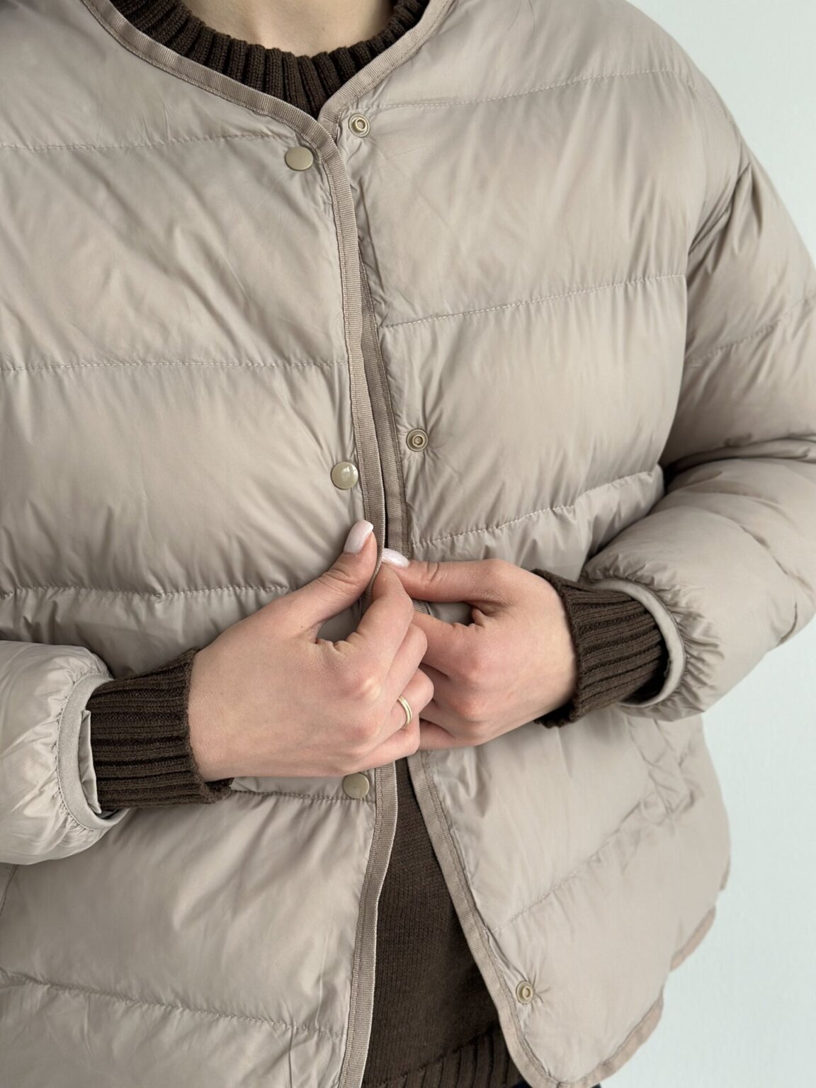 Куртка стьобана дута мокко "onesize"