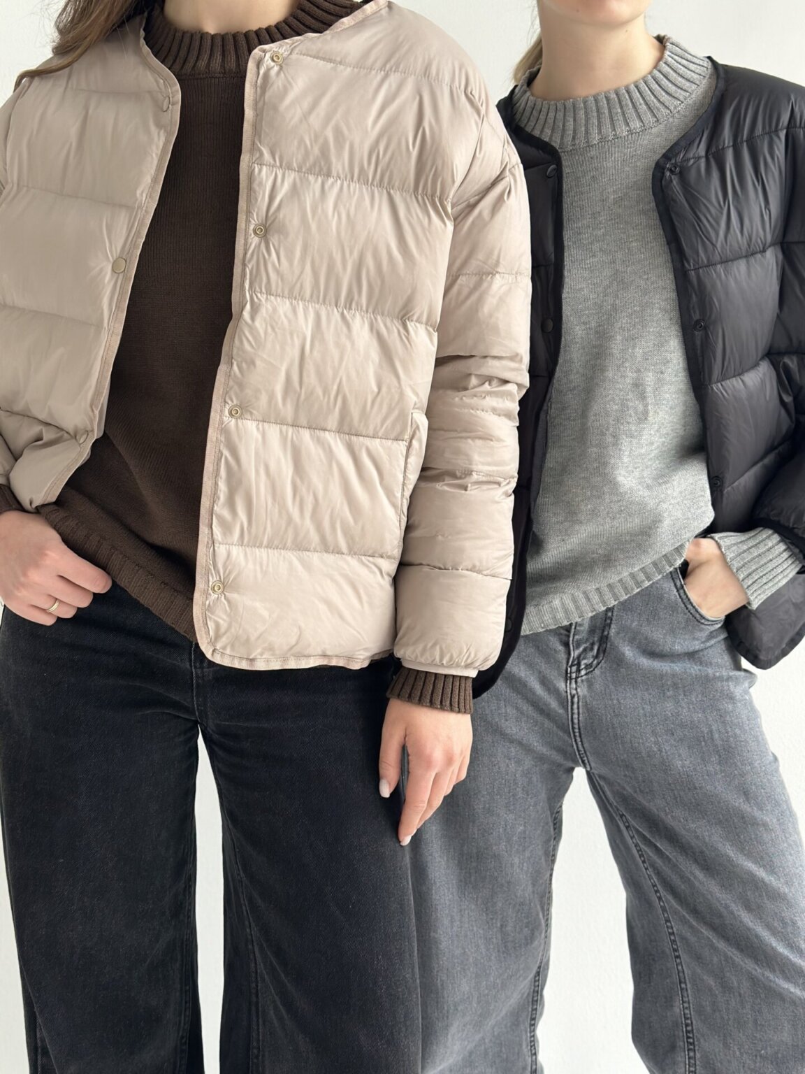 Куртка стьобана дута чорна "onesize"