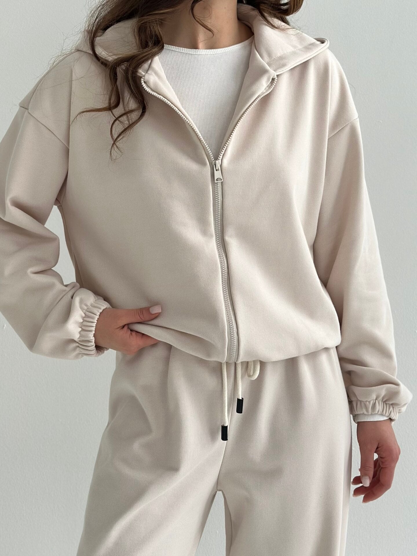 Костюм Кофта та Штани  2-х.нитка молочний