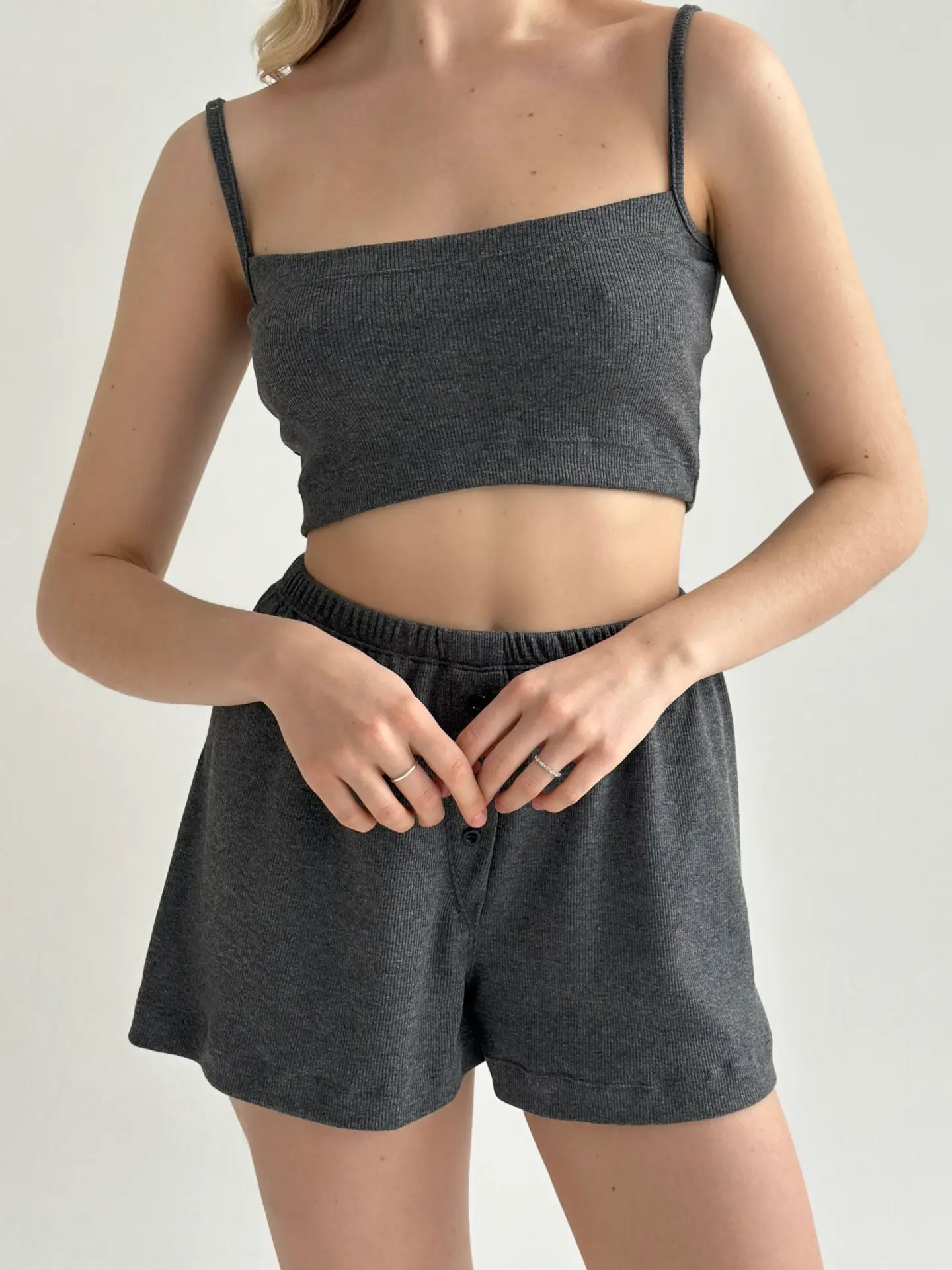 Трикотаж рубчик Топ антрацит