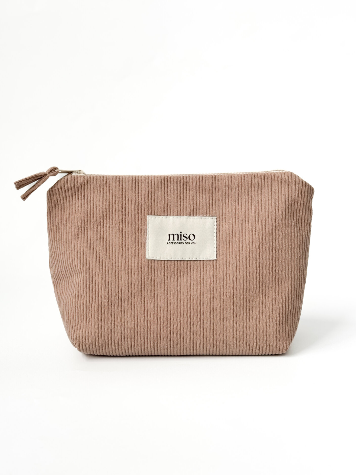 Косметичка  великий трикутник вельвєт коричневий