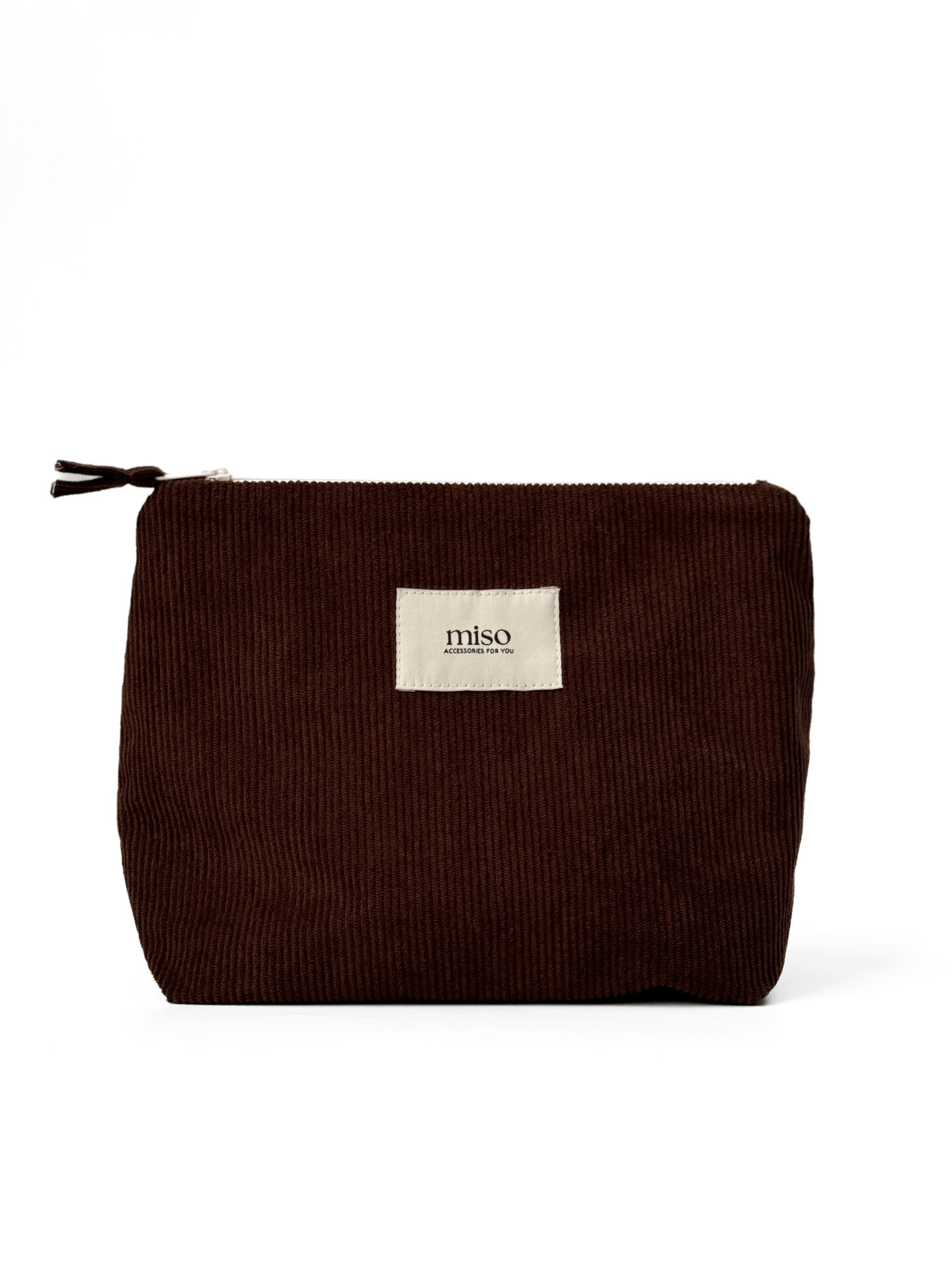 Косметичка великий трикутник  вельвет темно-коричневий