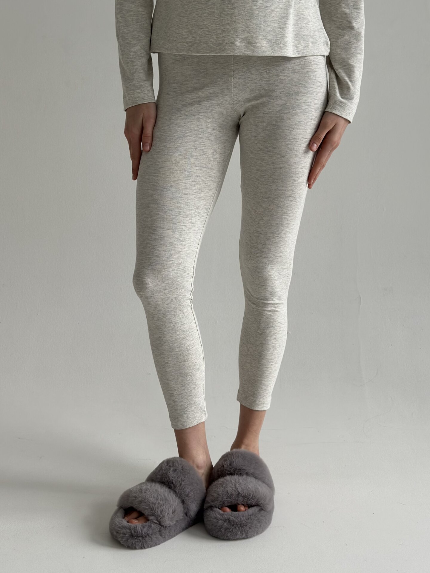 Трикотаж “Ніжність” Лосини бежево-сірі