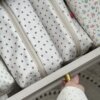 Косметичка  вельвет маленький квадрат червоні квіти