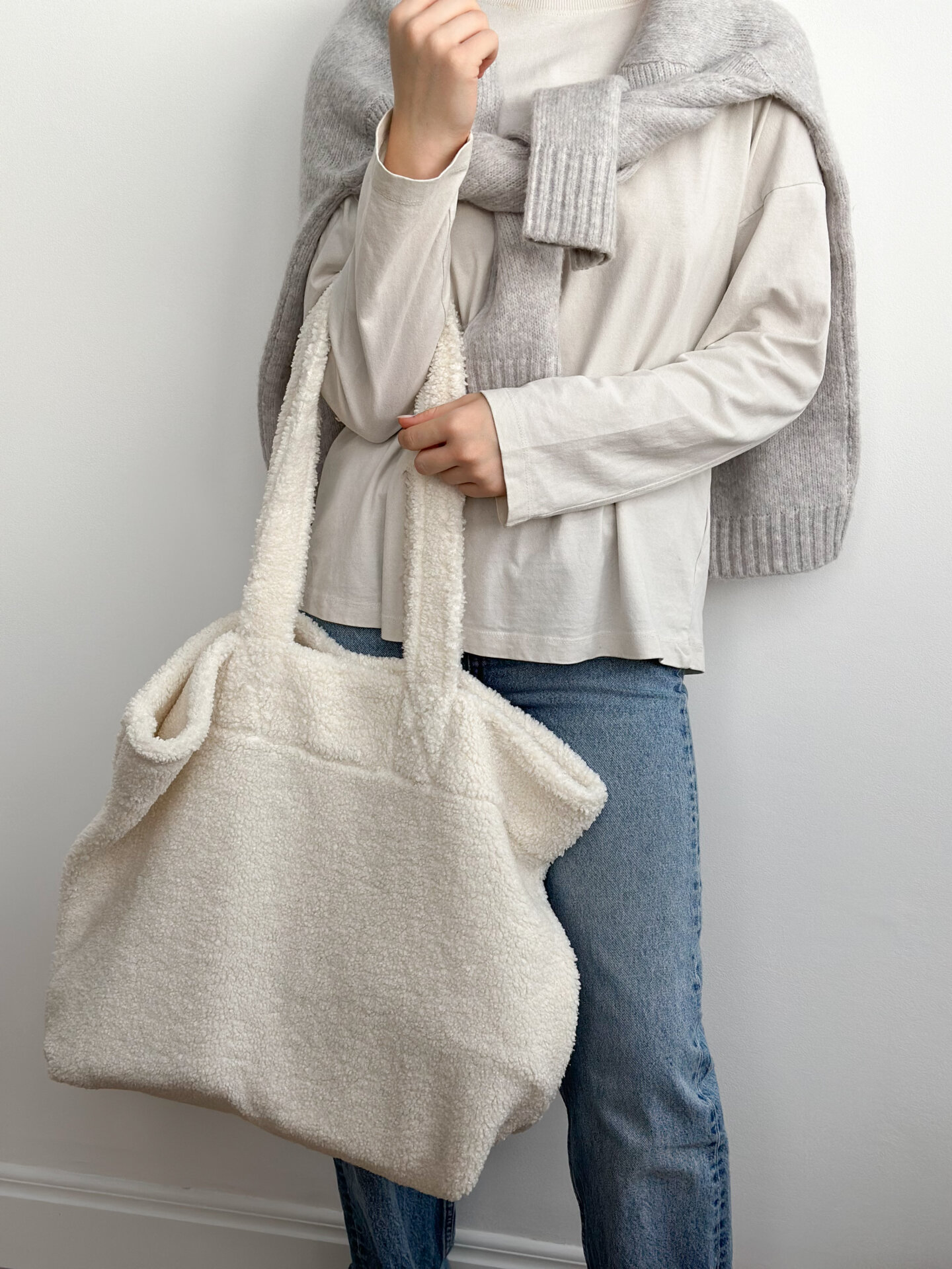 Шопер TEDDY білого кольору