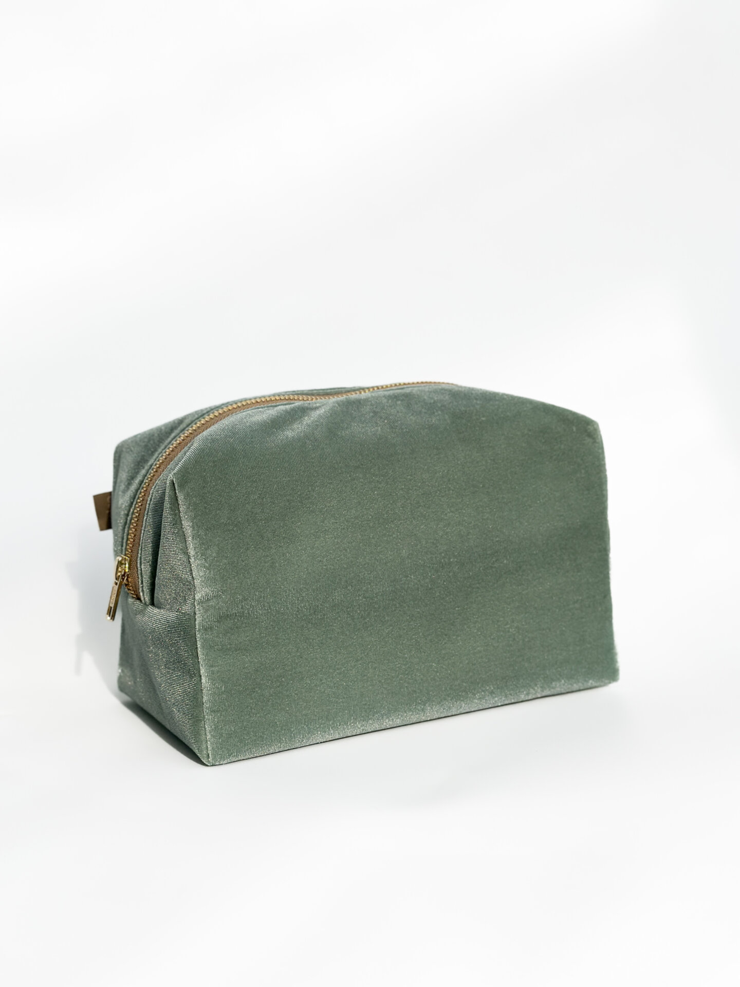 Косметичка середня велюр олива