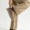 Комплект в'язаний кардиган з поясом та штани бежевий, onesize