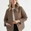 Куртка демісезонна на кнопках коричнева "onesize"