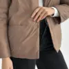 Куртка демісезонна на кнопках коричнева "onesize"