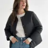 Куртка демісезонна на кнопках чорна "onesize"