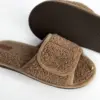 Капці домашні жіночі HS відкриті TEDDY коричневі