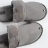 Капці домашні чоловічі HS-OZ VELVET з виворотом хутро сірі