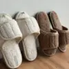 Капці домашні жіночі HS відкриті TEDDY білі