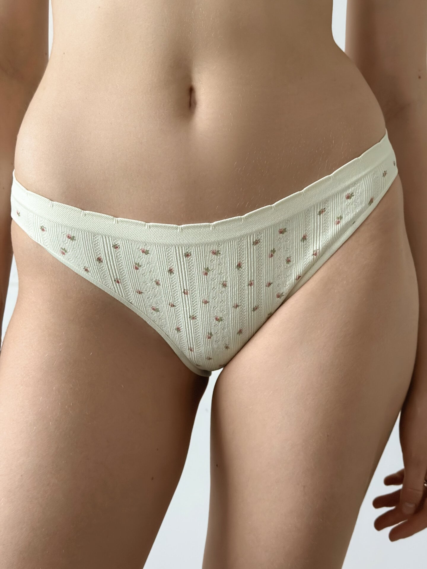 Білизна трусики сліпи базові молочні у троянду