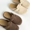 Клоги жіночі Teddy з ремінцем коричневі